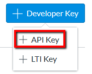 developer key button plus API key
